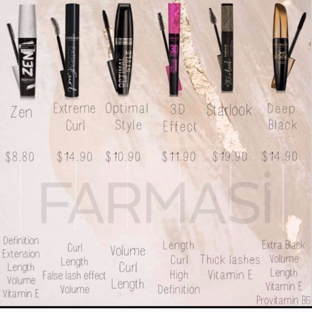 Mascaras from farmasi